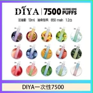 DIYA叮啞拋棄式7500 Puffs一次性電子煙3%