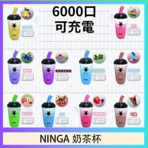 NINGA奶茶杯可充电一次性電子煙6000口